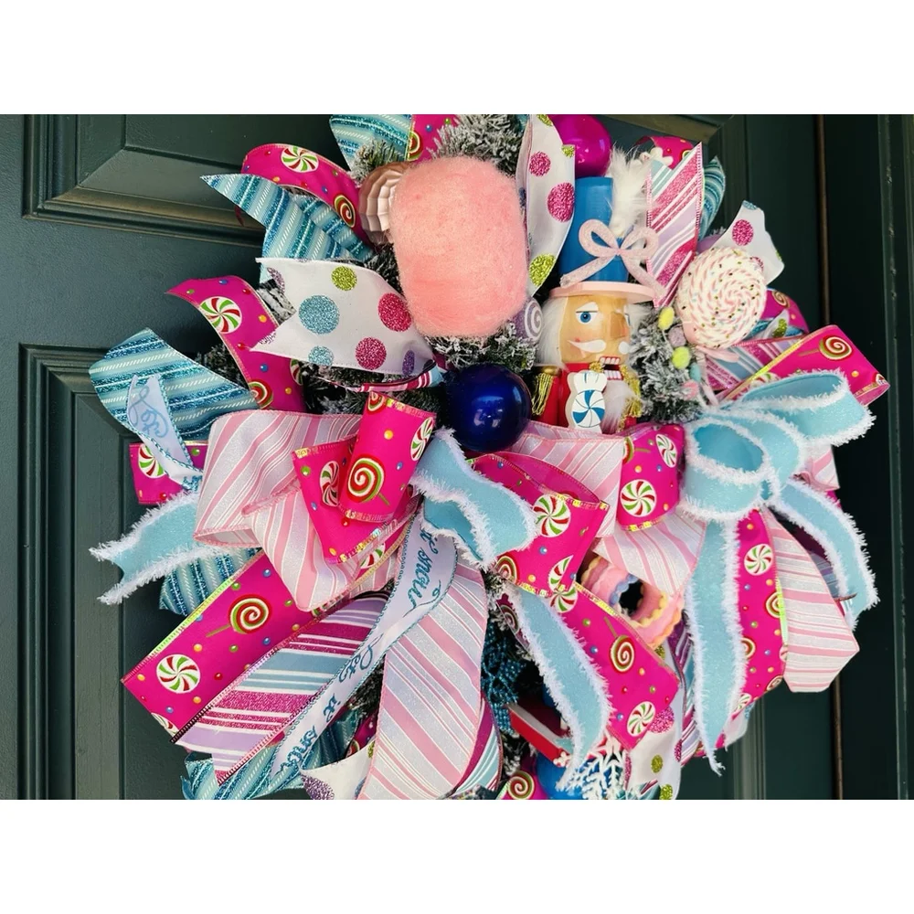 Handmade candyland wreath